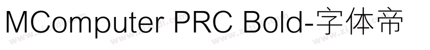 MComputer PRC Bold字体转换